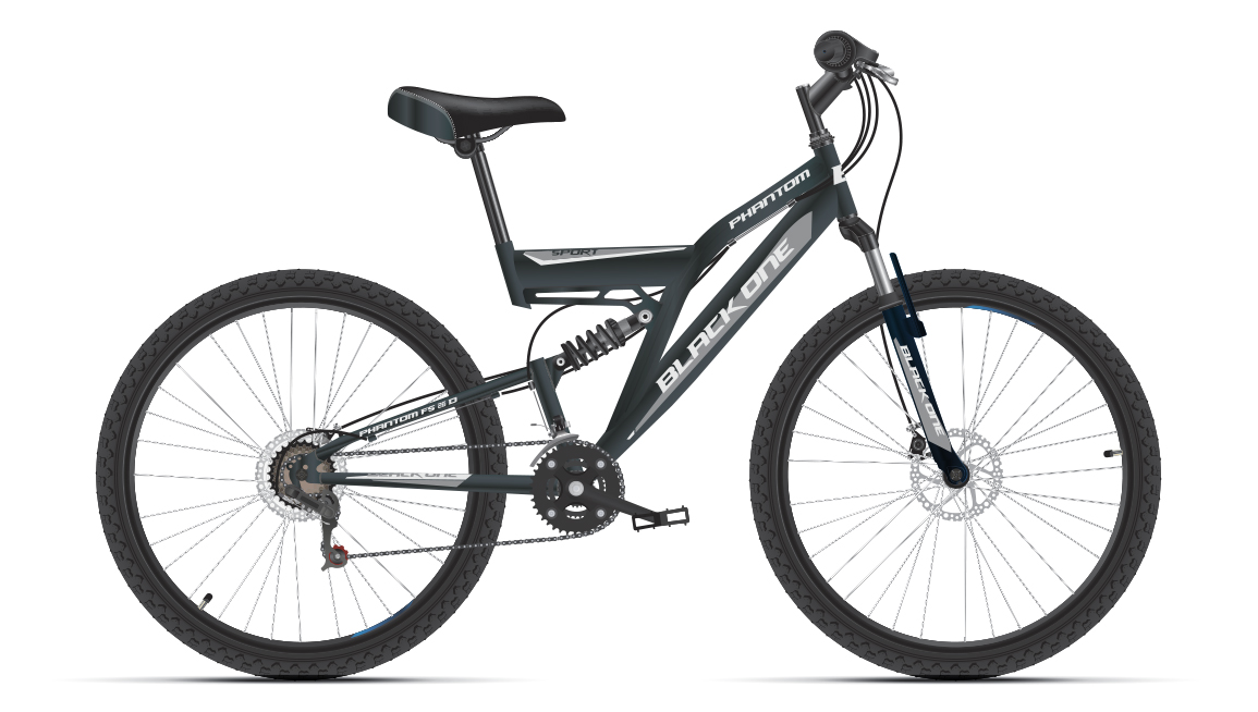 Двухподвесный велосипед 26 дюймов BLACK ONE Phantom FS 26 D (2021)