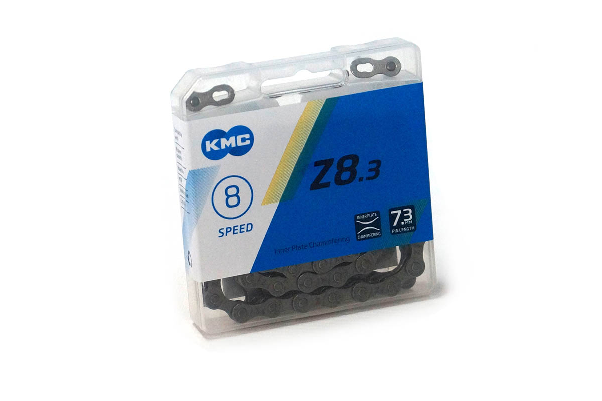 Цепь KMC Z8.3 1/2x3/32"x116L на 8 передач, 116 зв., темно серая,б\упаковки Цепь KMC Z8.3 1/2x3/32"x116L на 8 передач, 116 зв., темно серая,б\упаковки