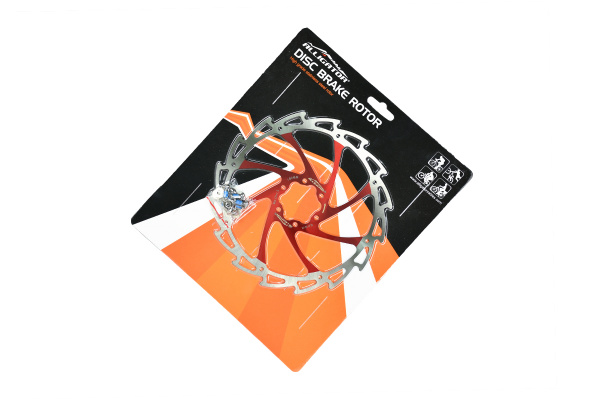 Ротор тормоза Alligator HK-R12RD-DIY Wind Cutter RED,180мм,серебристо-красный,крепление IS6 Ротор тормоза Alligator HK-R12RD-DIY Wind Cutter RED,180мм,серебристо-красный,крепление IS6